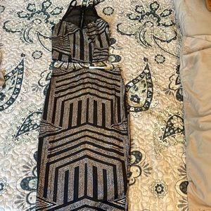 Silver sparkled two piece